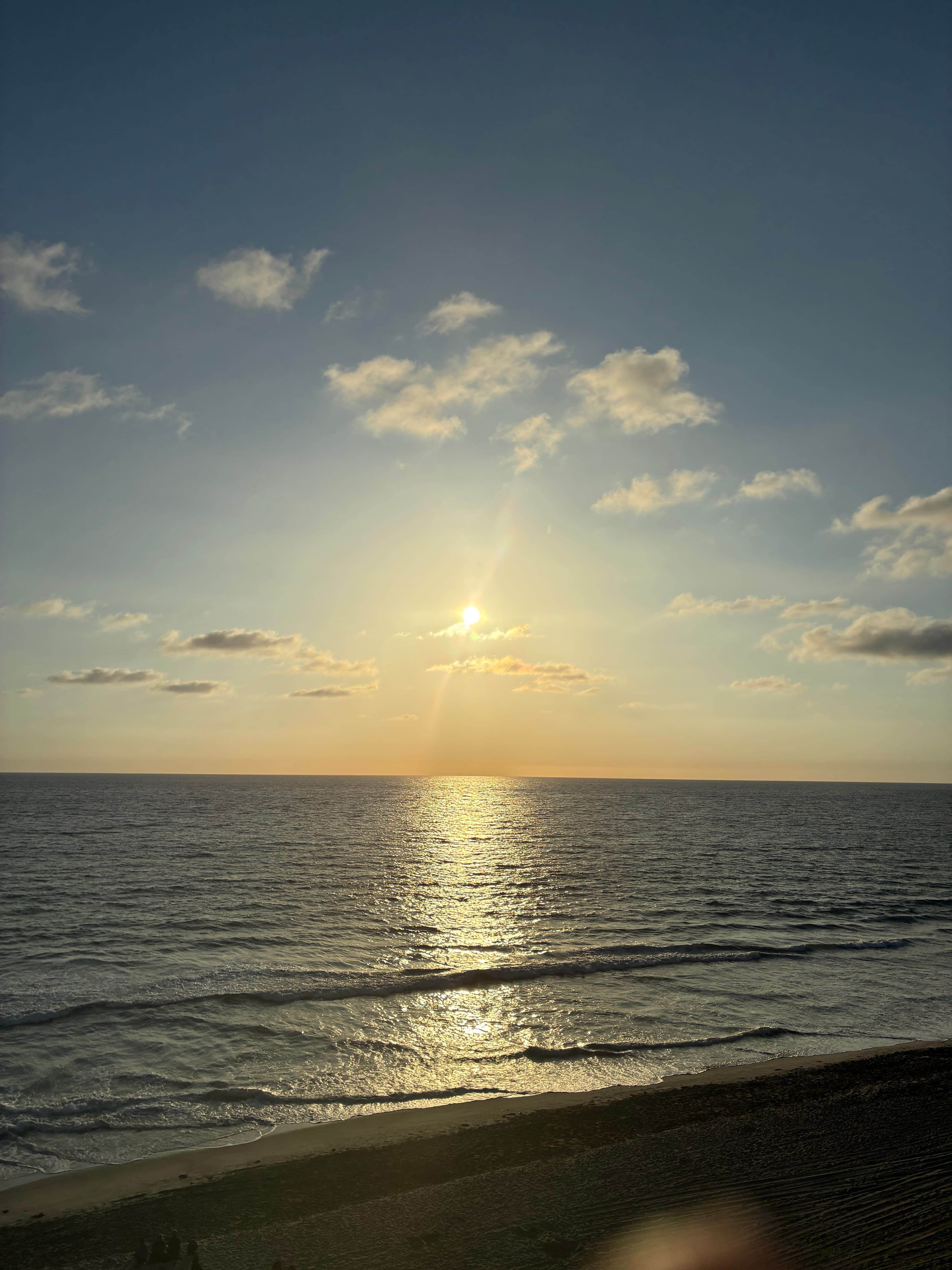 Sunset over the Pacific Ocean from a San Diego beach